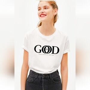 White Graphic “God Is Good” Tee